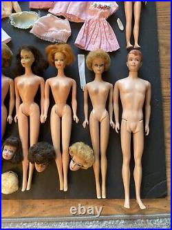 TLC Lot Vintage Mattel Barbie Ken Skipper Midge Dolls/Clothes/Accessories 1960's