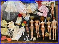 TLC Lot Vintage Mattel Barbie Ken Skipper Midge Dolls/Clothes/Accessories 1960's