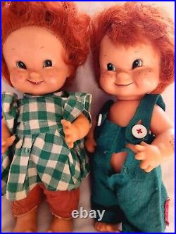 TWO Goebel Germany, 1957 STUPS & TRINE, Good Luck vinyl dolls by Char Byj