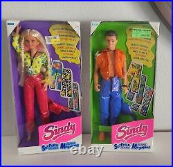 TWO Vintage Hasbro 1993 Surprise Jeans Sindy & Paul Dolls NRFB