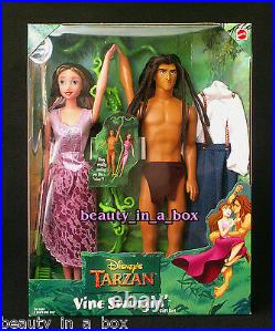 Tarzan Doll and Jane Doll Disney Vine Swingin' Gift Set Movie NRFB PG Lot 2