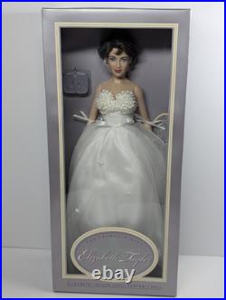 The Franklin Mint Elizabeth Taylor Vinyl Portrait Doll White Dress NIP