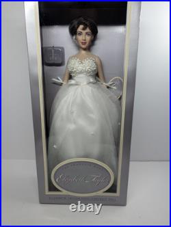 The Franklin Mint Elizabeth Taylor Vinyl Portrait Doll White Dress NIP