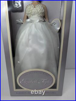 The Franklin Mint Elizabeth Taylor Vinyl Portrait Doll White Dress NIP
