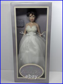 The Franklin Mint Elizabeth Taylor Vinyl Portrait Doll White Dress NIP