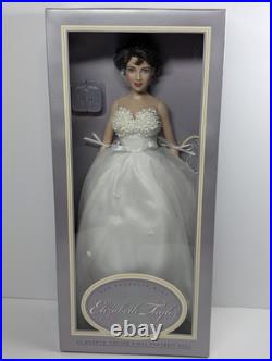 The Franklin Mint Elizabeth Taylor Vinyl Portrait Doll White Dress NIP