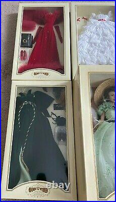 The Franklin Mint Gone with the Wind Scarlett O'Hara Doll 7 Gowns Dresses NIB