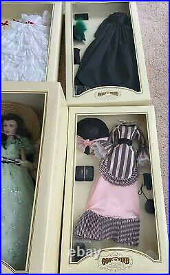 The Franklin Mint Gone with the Wind Scarlett O'Hara Doll 7 Gowns Dresses NIB