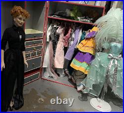 The Franklin Mint I Love Lucy Doll, Wardrobe Trunk and several dresses