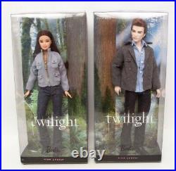 Twilight Set Bella and Edward Barbie Dolls Pink Label Mattel 2009