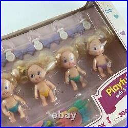 Tyco Playful Motions Quints Dolls Set Lot 5 Motions #1557 New VIntage 1990