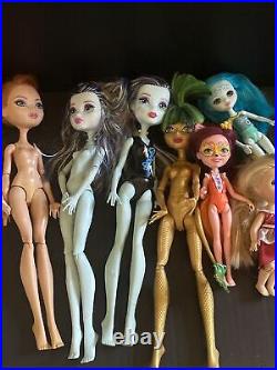 Used doll lot mixed, Monster High, Ever After High, And Mini Dolls