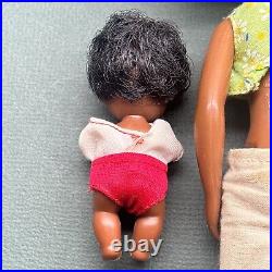 VINTAGE 1970's MATTEL SUNSHINE FAMILY 7 DOLL LOT Black African American