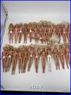 VINTAGE BARBIE DOLLS 1976 Heads 1966 bodies Lot Of 27 Nude Blonde Platinum