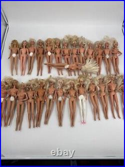 VINTAGE BARBIE DOLLS 1976 Heads 1966 bodies Lot Of 27 Nude Blonde Platinum