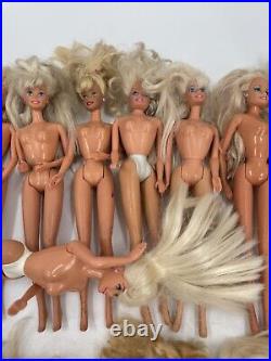 VINTAGE BARBIE DOLLS 1976 Heads 1966 bodies Lot Of 27 Nude Blonde Platinum