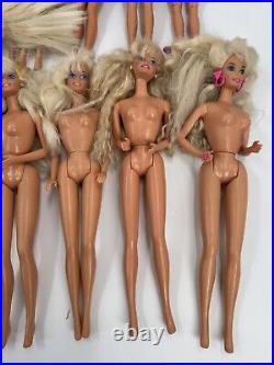 VINTAGE BARBIE DOLLS 1976 Heads 1966 bodies Lot Of 27 Nude Blonde Platinum