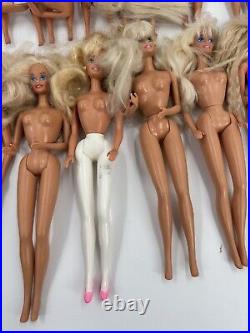 VINTAGE BARBIE DOLLS 1976 Heads 1966 bodies Lot Of 27 Nude Blonde Platinum