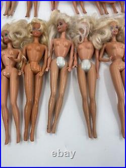 VINTAGE BARBIE DOLLS 1976 Heads 1966 bodies Lot Of 27 Nude Blonde Platinum