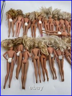 VINTAGE BARBIE DOLLS 1976 Heads 1966 bodies Lot Of 27 Nude Blonde Platinum