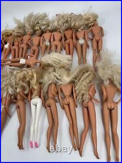 VINTAGE BARBIE DOLLS 1976 Heads 1966 bodies Lot Of 27 Nude Blonde Platinum