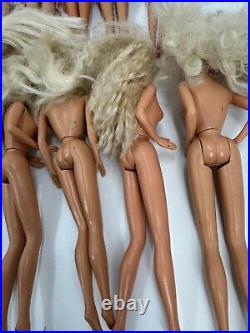 VINTAGE BARBIE DOLLS 1976 Heads 1966 bodies Lot Of 27 Nude Blonde Platinum