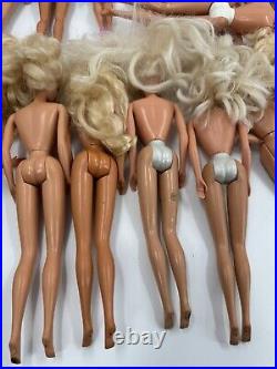 VINTAGE BARBIE DOLLS 1976 Heads 1966 bodies Lot Of 27 Nude Blonde Platinum