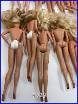 VINTAGE BARBIE DOLLS 1976 Heads 1966 bodies Lot Of 27 Nude Blonde Platinum