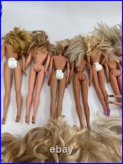 VINTAGE BARBIE DOLLS 1976 Heads 1966 bodies Lot Of 27 Nude Blonde Platinum