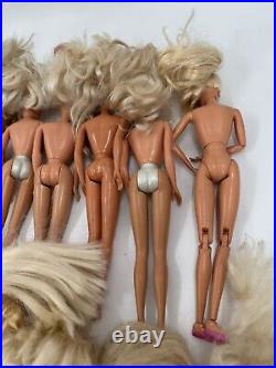 VINTAGE BARBIE DOLLS 1976 Heads 1966 bodies Lot Of 27 Nude Blonde Platinum