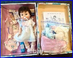 VTG 1958 American Character BLUE Dress 16 RARE Brunette Baby Doll Tiny Tears