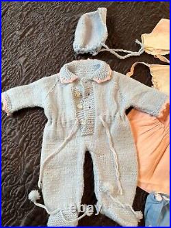 VTG 1958 American Character BLUE Dress 16 RARE Brunette Baby Doll Tiny Tears