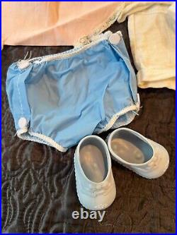 VTG 1958 American Character BLUE Dress 16 RARE Brunette Baby Doll Tiny Tears