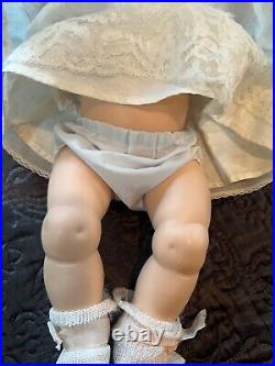 VTG 1958 American Character BLUE Dress 16 RARE Brunette Baby Doll Tiny Tears