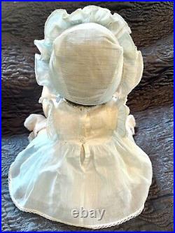 VTG 1958 American Character BLUE Dress 16 RARE Brunette Baby Doll Tiny Tears