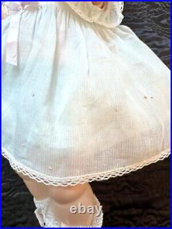 VTG 1958 American Character BLUE Dress 16 RARE Brunette Baby Doll Tiny Tears