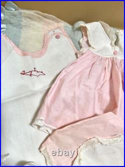 VTG 1960 RARE American Character 19 Tiny Tears BRUNETTE 27 pc Baby Doll + Trunk