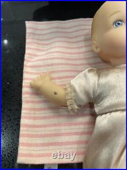 VTG American Girl Doll Felicity's Baby Sister POLLY Cradle Mattress Blanket Hat