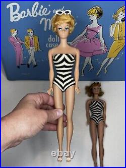 VTG Barbie Bubblecut & Midge Flip Hair Dolls Bathing Suits Case +More 1960's LOT