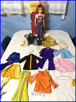 VTG Beautiful Crissy Doll LOT 1 Doll, Vinyl Fashion Tote Case & MANY CLOTHES
