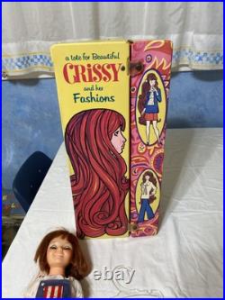 VTG Beautiful Crissy Doll LOT 1 Doll, Vinyl Fashion Tote Case & MANY CLOTHES