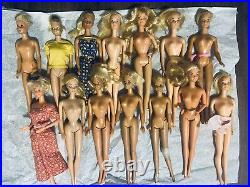 Various Vintage Mattel Barbie Dolls 1970's era Korea Hong Kong As Is Lot