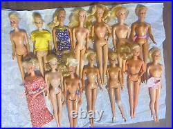 Various Vintage Mattel Barbie Dolls 1970's era Korea Hong Kong As Is Lot