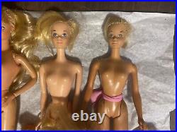 Various Vintage Mattel Barbie Dolls 1970's era Korea Hong Kong As Is Lot