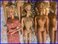 Various Vintage Mattel Barbie Dolls 1970's era Korea Hong Kong As Is Lot