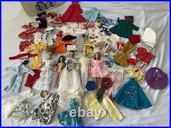 Vintage 1960's Barbie Doll Lot With Accessories Branded Rare Clothes Ken Midge