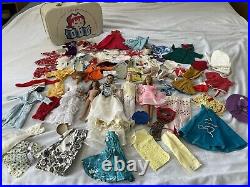 Vintage 1960's Barbie Doll Lot With Accessories Branded Rare Clothes Ken Midge