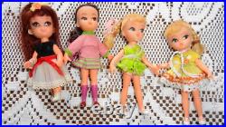 Vintage 1960's Liddle Kiddle's Dolls & Liddle Kiddle Clone Dolls Lot of 6