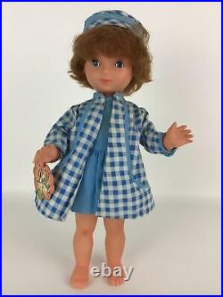 Vintage 1960s Poupee Bella MOD Hippie Girl 13 Doll Sleep Eyes France Tags MINT