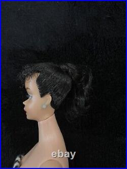 Vintage 1961 Raven Brunette Ponytail Barbie #5 Doll No. 5 with Case & Clothes Lot
